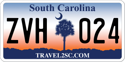 SC license plate ZVH024
