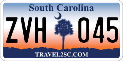 SC license plate ZVH045