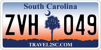 SC license plate ZVH049