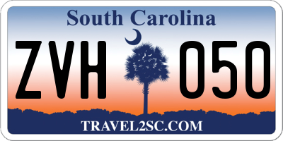 SC license plate ZVH050