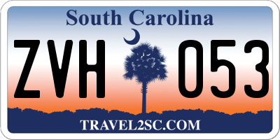 SC license plate ZVH053
