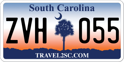 SC license plate ZVH055