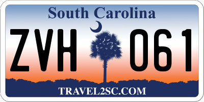 SC license plate ZVH061