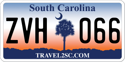 SC license plate ZVH066