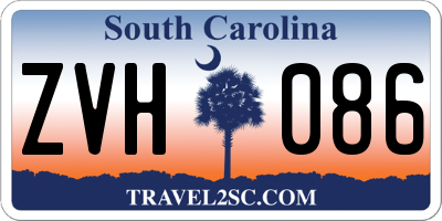 SC license plate ZVH086