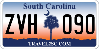SC license plate ZVH090