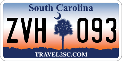 SC license plate ZVH093