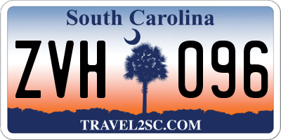 SC license plate ZVH096