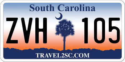 SC license plate ZVH105