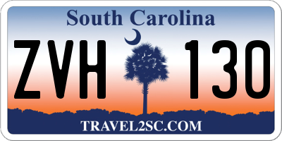 SC license plate ZVH130