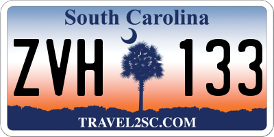 SC license plate ZVH133