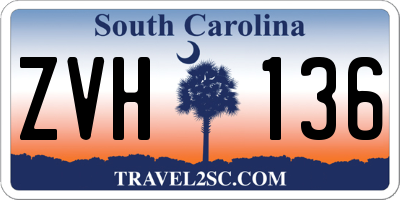 SC license plate ZVH136