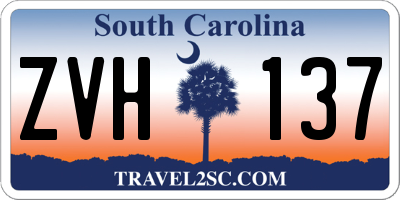 SC license plate ZVH137