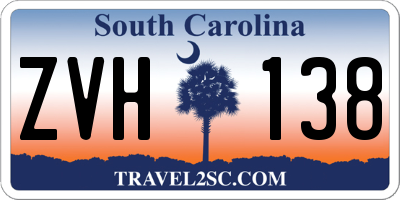 SC license plate ZVH138