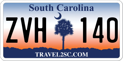 SC license plate ZVH140