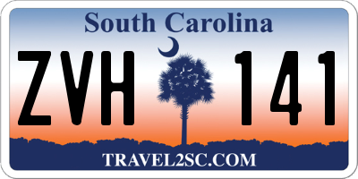 SC license plate ZVH141
