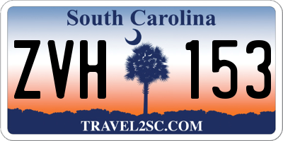 SC license plate ZVH153