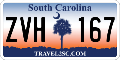 SC license plate ZVH167