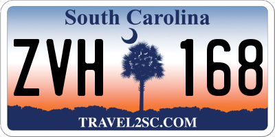 SC license plate ZVH168