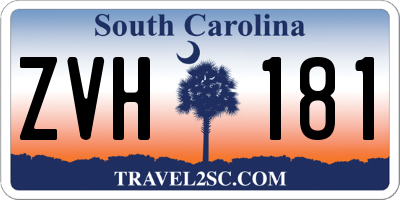 SC license plate ZVH181