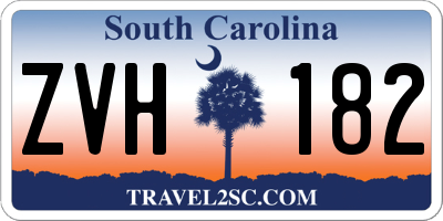 SC license plate ZVH182