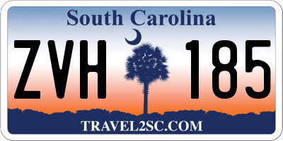 SC license plate ZVH185