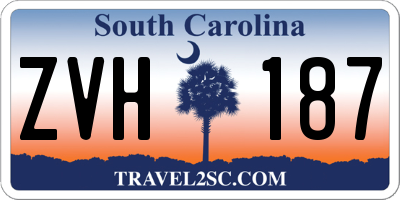 SC license plate ZVH187