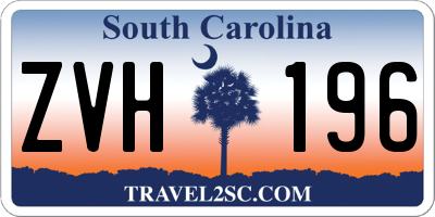 SC license plate ZVH196