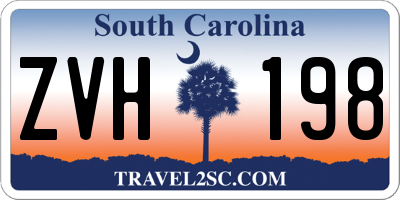 SC license plate ZVH198