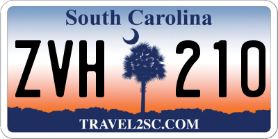 SC license plate ZVH210
