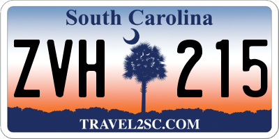 SC license plate ZVH215