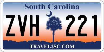 SC license plate ZVH221