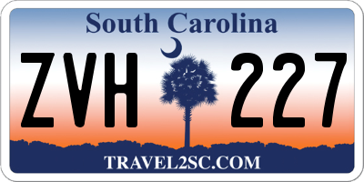 SC license plate ZVH227