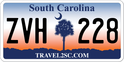SC license plate ZVH228
