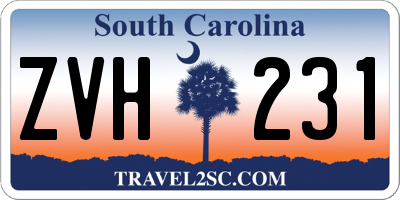 SC license plate ZVH231