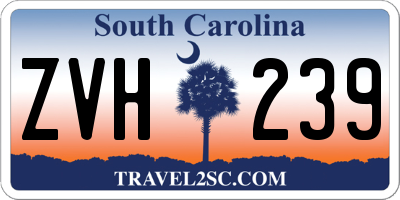 SC license plate ZVH239