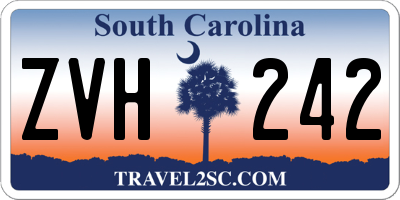 SC license plate ZVH242