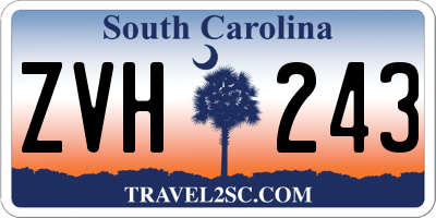 SC license plate ZVH243