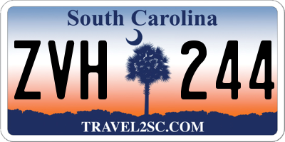 SC license plate ZVH244