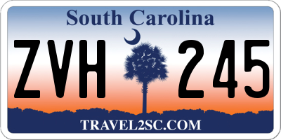 SC license plate ZVH245