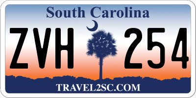 SC license plate ZVH254