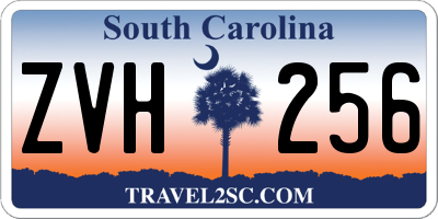 SC license plate ZVH256