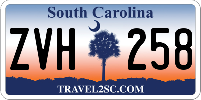 SC license plate ZVH258