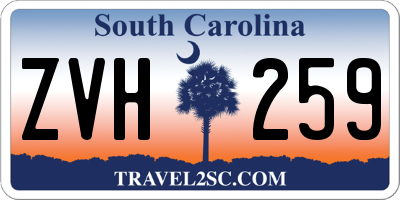 SC license plate ZVH259