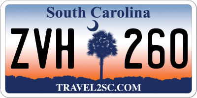 SC license plate ZVH260