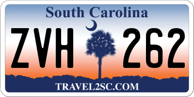 SC license plate ZVH262