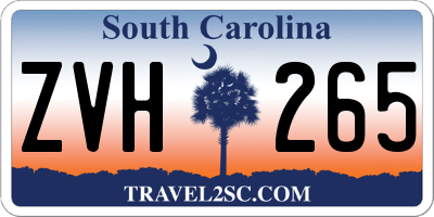 SC license plate ZVH265