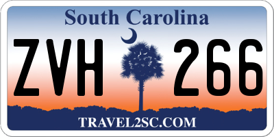 SC license plate ZVH266