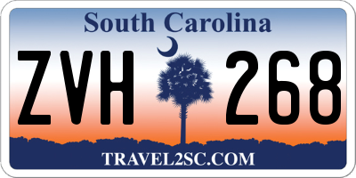 SC license plate ZVH268