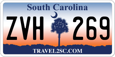 SC license plate ZVH269